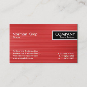 Carte De Visite Balise de bord - Texture rouge brossée