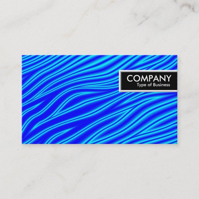 Carte De Visite Balise de bord - Vagues bleues (Devant)