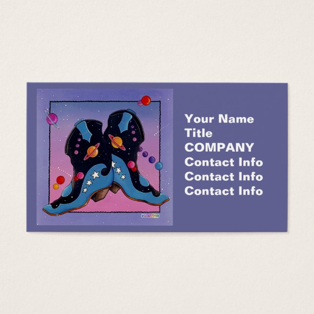 Carte de visite, Balises Cadeaux - Boots Cowboy de (Devant)