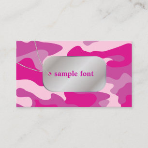 Carte De Visite Balises PixDezines Sassy Pink Camo+Dog