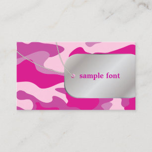 Carte De Visite Balises PixDezines Sassy Pink Camo+Dog