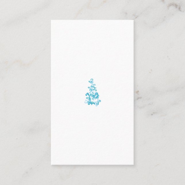 Carte De Visite Ball Blue, Medium Turquoise design décoratif (Devant)