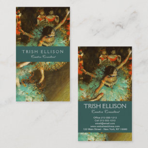 Carte De Visite Ballerina Dance Green Dancer Edger Degas Peinture