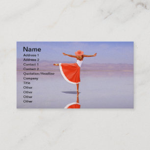 Carte De Visite Ballerina Dancing on the Beach