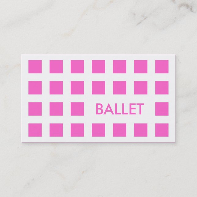 Carte De Visite BALLET (carrés mod) (Devant)