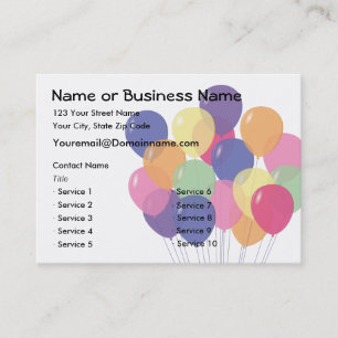Carte de visite ballon 2 faces