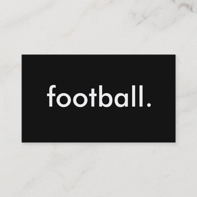 Carte De Visite ballon de foot américain. (Devant)