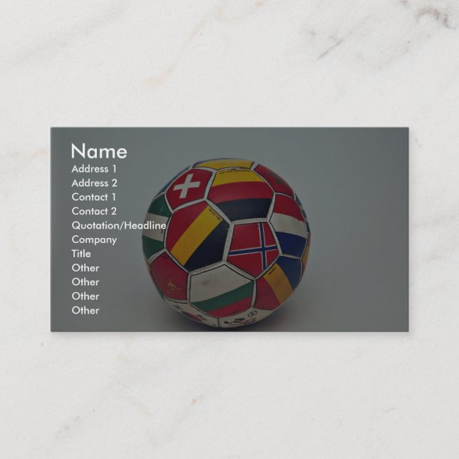 Carte De Visite Ballon de football (Devant)