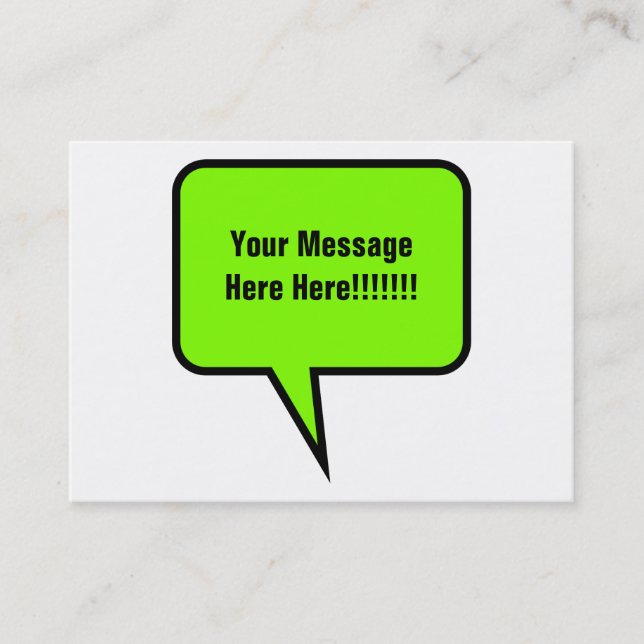 Carte De Visite Ballon de mot (Devant)