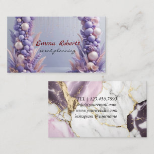 Carte De Visite Ballons d'or, d'argent et de blanc mariages