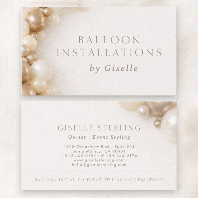 Carte De Visite Balloon Installations Party Decorating (Créateur téléchargé)