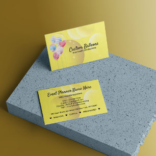 Carte De Visite Balloons Événement Fête Planificateur Décoration b