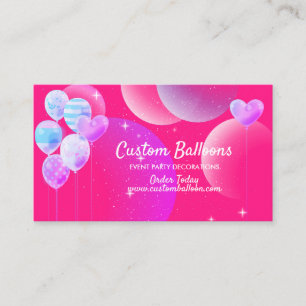 Carte De Visite Balloons logo personnalisé code qr Décoration d'év