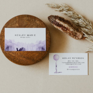 Carte De Visite Ballotte de la partie Aquarelle violette STELLA La