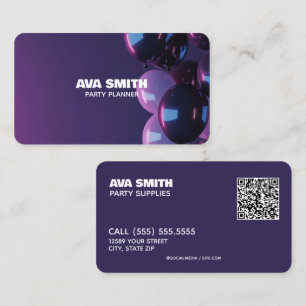 Carte De Visite 🎈 🎁 Ballotte de la partie personnalisée QR