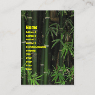 Carte De Visite Bambou... Fao Rai, Nong Khai, Isaan, Thaïlande