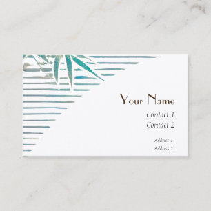 Carte De Visite Bambou feuille -minimaliste