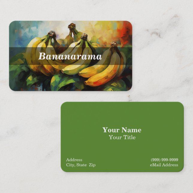 Carte De Visite Banane / Bananes / Fruits (Devant / Derrière)