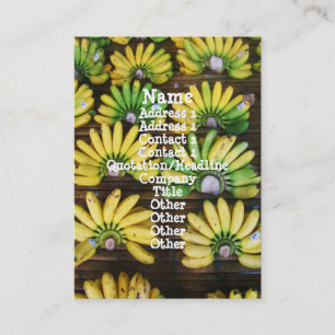 Carte De Visite Banane d'oeufs de ~ de Madame Finger Bananas