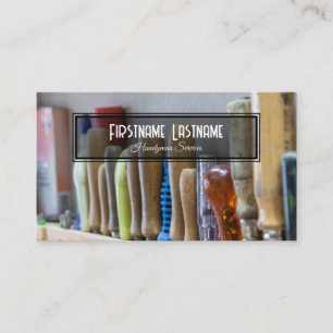 Carte De Visite banc de travail vintage outils rustiques handyman