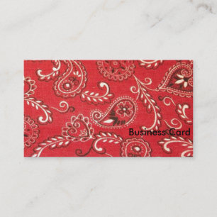 Carte De Visite Bandana rouge