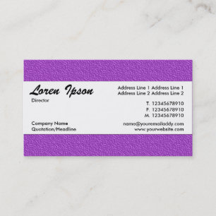 Carte De Visite Bande centrale 012 - Texture violette emboutie