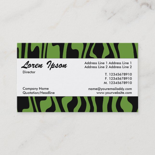 Carte De Visite Bande centrale 106 - Vert (669933) (Devant)
