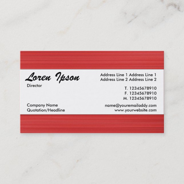 Carte De Visite Bande centrale 111 (Devant)