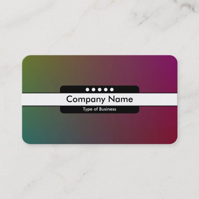 Carte De Visite Bande centrale 5 emplacements - Dégradé Y, M, B, R (Devant)