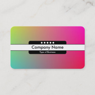 Carte De Visite Bande centrale 5 emplacements - Dégradé Y, M, B, R