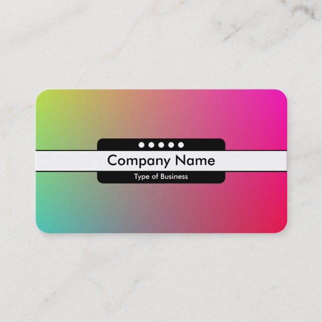 Carte De Visite Bande centrale 5 emplacements - Dégradé Y, M, B, R (Devant)