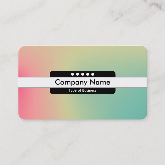 Carte De Visite Bande centrale 5 emplacements - Dégradé Y, M, B, R (Devant)