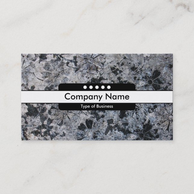 Carte De Visite Bande centrale 5 emplacements - Fleurs de grunge (Devant)