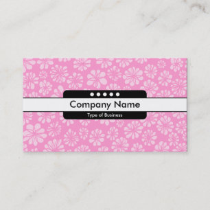 Carte De Visite Bande centrale 5 emplacements - Floral rose