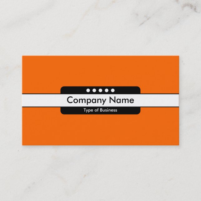 Carte De Visite Bande centrale 5 points - Orange (FF6600) (Devant)
