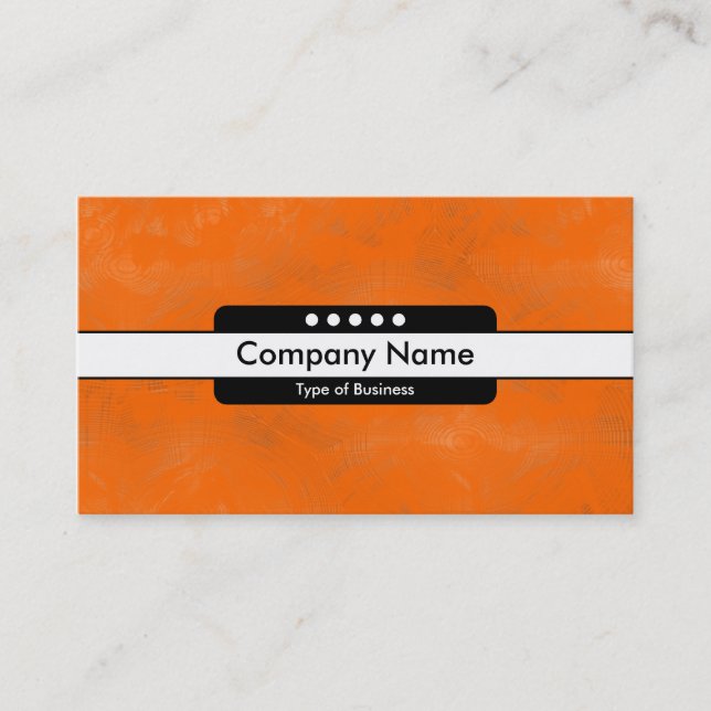 Carte De Visite Bande centrale 5 points - Texture orange brossée (Devant)