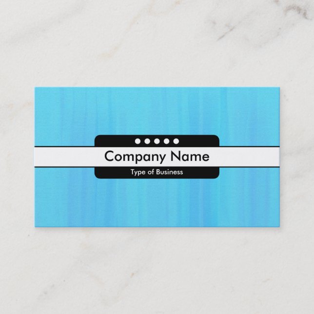 Carte De Visite Bande centrale 5 points - Texture peinte en bleu (Devant)