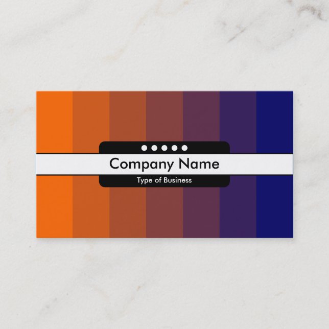 Carte De Visite Bande centrale 5 points - Transition des couleurs (Devant)
