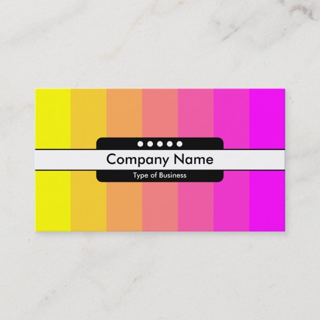 Carte De Visite Bande centrale 5 points - Transition des couleurs (Devant)