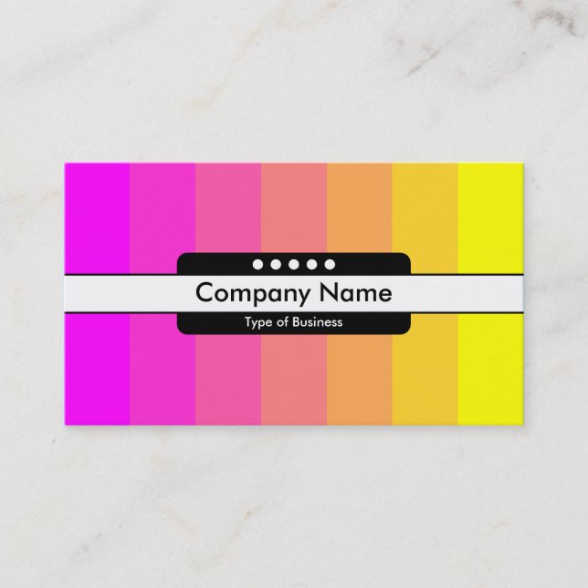 Carte De Visite Bande centrale 5 points - Transition des couleurs (Devant)