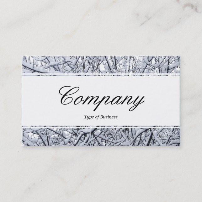Carte De Visite Bande centrale (à bords) - Script - Branches de ne (Devant)