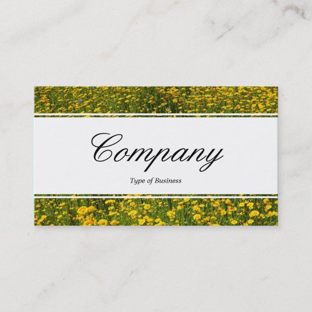 Carte De Visite Bande centrale (à bordure) - Lit de marguerites ja (Devant)
