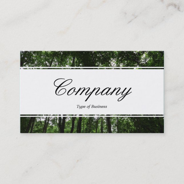 Carte De Visite Bande centrale (à bordure) - Script - Bande forest (Devant)