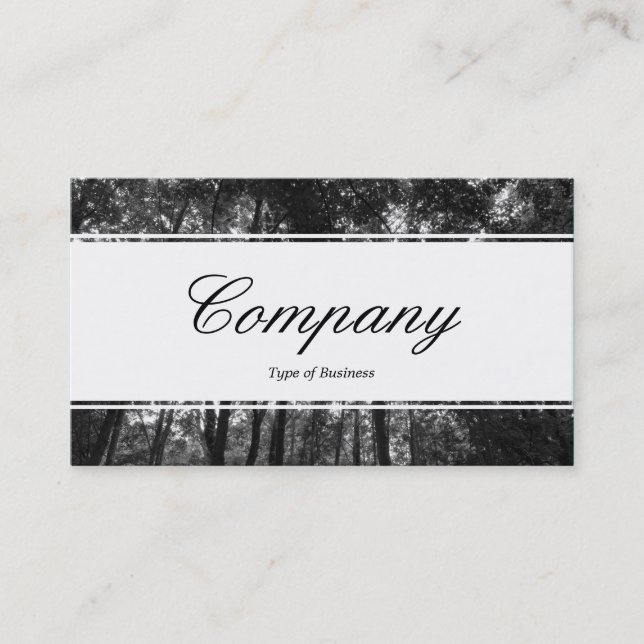 Carte De Visite Bande centrale (à bordure) - Script - Bande forest (Devant)