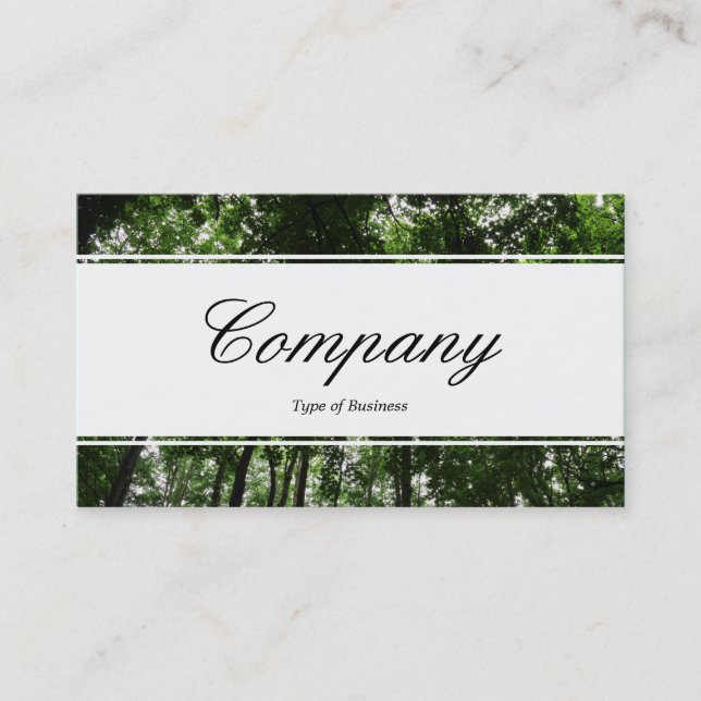 Carte De Visite Bande centrale (à bordure) - Script - Canopée fore (Devant)