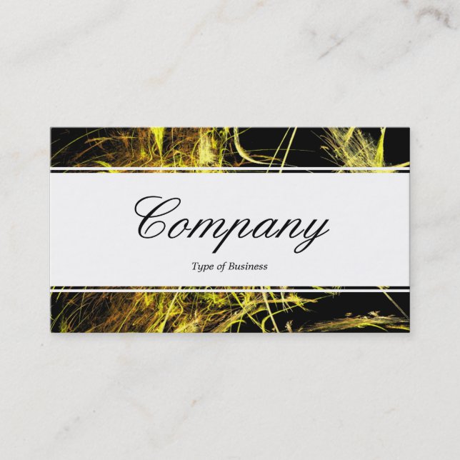 Carte De Visite Bande centrale (à bordure) - Script - Flamme fract (Devant)