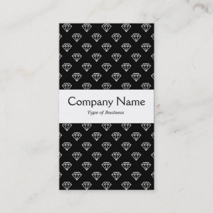 Carte De Visite Bande centrale - Bijoux - Blanc sur Noir
