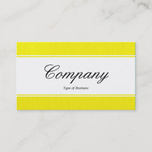 Carte De Visite Bande centrale (bordé) - Script - Jaune peint