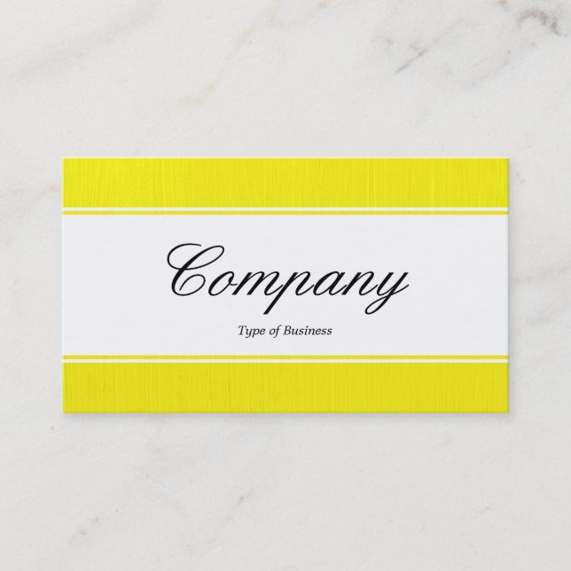 Carte De Visite Bande centrale (bordé) - Script - Jaune peint (Devant)