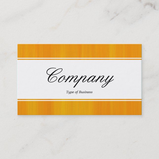 Carte De Visite Bande centrale (bordé) - Script - Orange peint (Devant)
